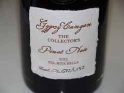 2013 Gypsy Canyon The Collector Sta. Rita Hills Pinot Noir 14% alc., 100 cases, $110. A blend of select top barrels from estate vineyard. Moderately light cherry red color in the glass.