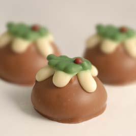 Bespoke Petits Fours Selection 7 varieties: Chocolate Christmas pudding, Christmas