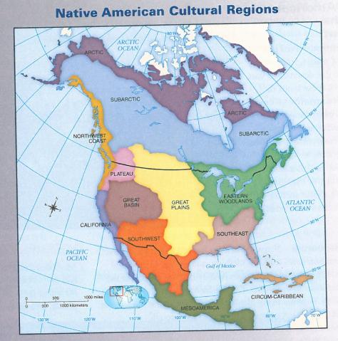 Native American Cultural Regions Over generations, groups of Native Americans developed their own cultures, or ways of life.