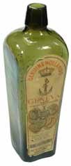 These are considered to be one of the rarer brands. Old Cognac. Green. 259 mm. A great example of this generic cognac bottle. Peyrusson Fils & Co, Cognac Champagne, 1793, Bordeaux. Green. 263 mm.
