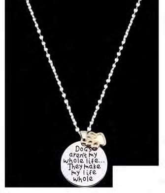 Chain 18"L, extender 3" L, pendant 1" W. $20.00 DON'T FORGET THE PUP!