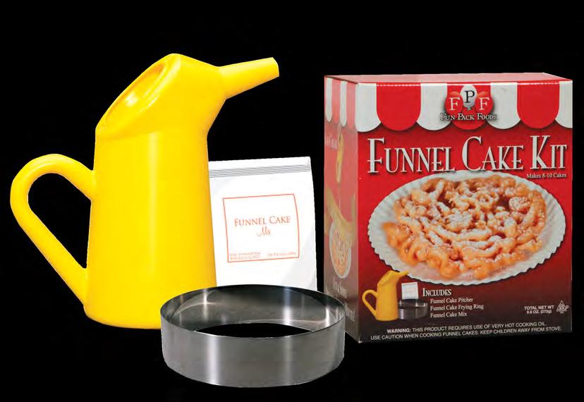 home. Contains one Funnel Cake Mix, Funnel Cake Pitcher (colors may vary) and Funnel Cake Ring. $20.