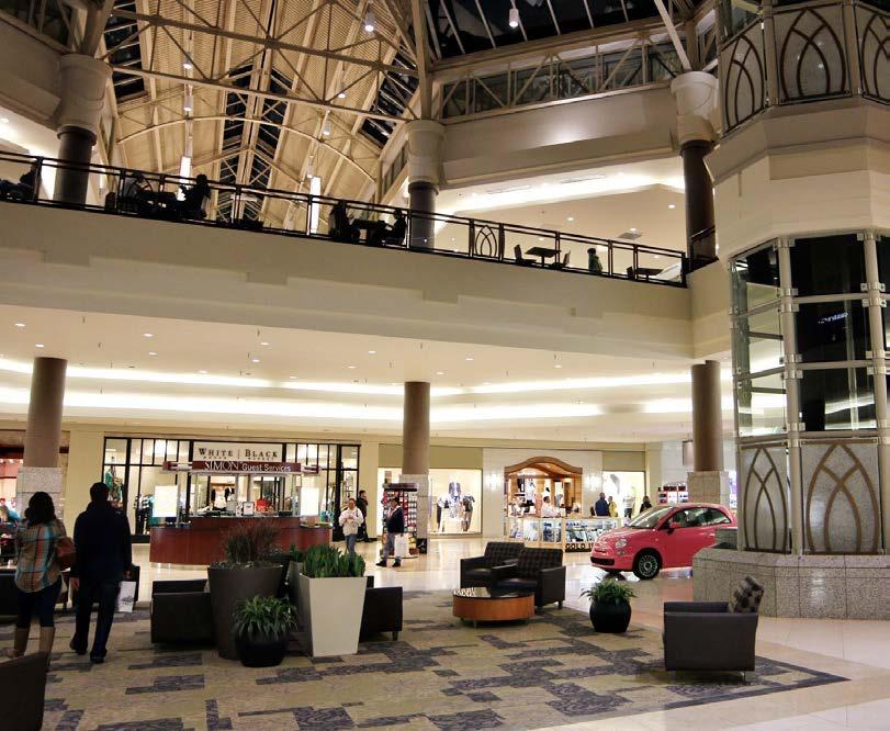 A renovation in 2013 included new mall entrances, landscaping upgrades, new exterior and interior signage, interior painting, new restrooms and nursing area, and a new fast-casual dining area with