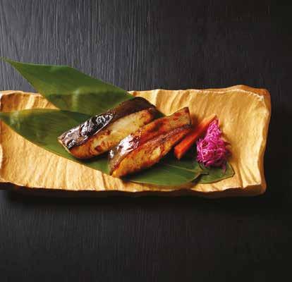 Grilled New Zealand black cod, pre-marinated for 48 hours in a traditional saikyo miso sauce WAGYU STEAK STRIPLOIN MB6-7 220g 58