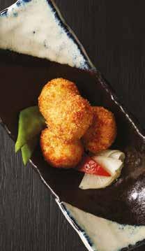minutes) KANI CREAM KOROKKE 14 Deep-fried croquette filled with cream and crab meat GYU