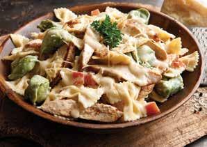 Served with fresh fruit 15.99 STUFFED BAKER Stuffed with roasted vegetables, melted Jack and Cheddar cheese 10.99 Chicken with Alfredo Sauce 13.