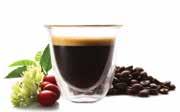 100% Arabica coffee beans with sweet taste and floral background.