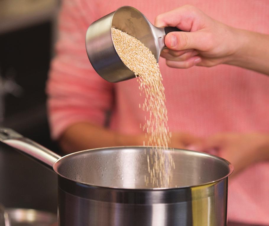 It is important to use a pot large enough to hold the food and water without overflowing and with enough space that the food can move and be stirred. 2. Place the pot on the stove.