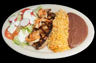 STEAK AL CABALLO Steak with two eggs on top, served with rice and salad. $12.99 37. STEAK RANCHERO Ranchero style steak sauteed with onions, jalapeno Pepper, tomato; served with rice, beans and salad.