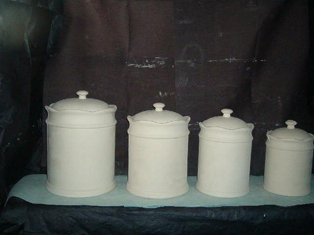 Scallop Canister Medium Scallop Canister Small