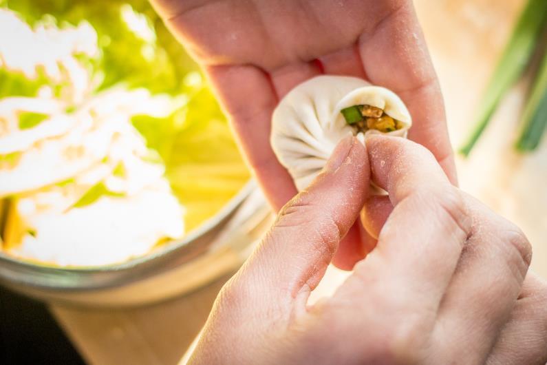 In northern China, the people eat the dumpling and noodles every day.