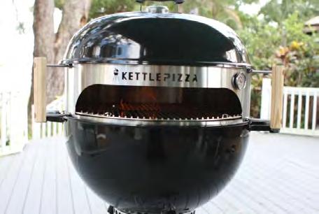 5. Place the KettlePizza insert onto the grill, and place the grill lid on top of the insert. 6.