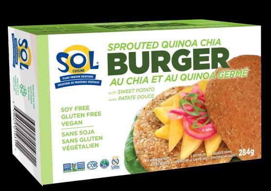 Vegan Quinoa Chia Burger: Trending Superfoods Organic Quinoa, Black Chia, Sweet Potato (Quinoa is a Complete Protein With 9