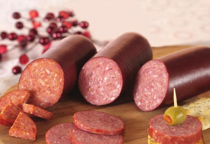 pasteurized processed cheddar cheese and all-beef summer sausage duo. 8 oz. each, (16 oz. total).
