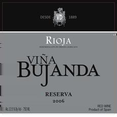 75 a btl Viña Bujanda, Rioja Crianza (2012) Rioja, Spain Appellation