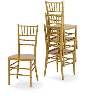 FOR THAT SPECIAL TOUCH Chivari Chairs $7.50 ea Perfectly elegant chairs in a variety of wood finishes with your choice of cushion color.