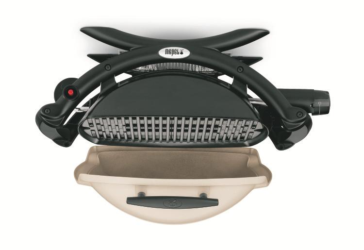 Grills Q1000-Portable gas grill, powered by 14.1 or tank. Porcelain-enamel cast iron cooking grate. 189 sq.in. cooking surface.
