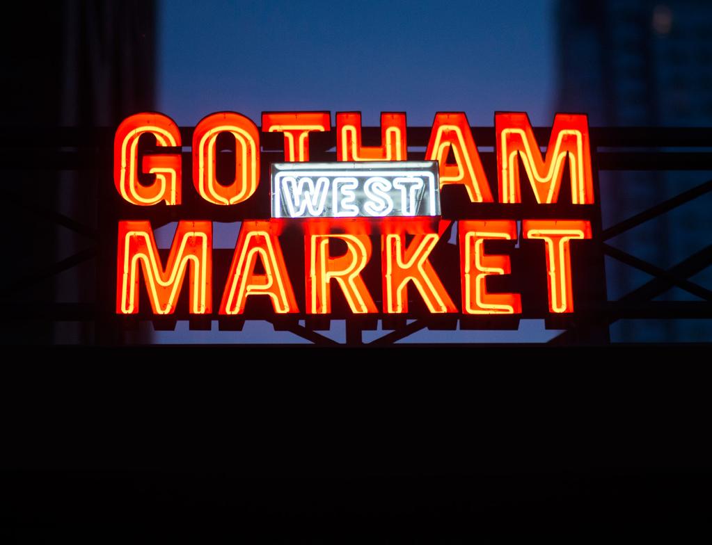 WELCOME TO GOTHAM WEST MARKET Called New York City s hottest food hall by Zagat, and one of the coolest places in New York City, Gotham West Market is home to an