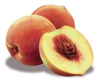 Peaches are sodium free a very good source of vitamin C have vitamin A Kitchen Tips: Try peaches sliced thinly in salads.