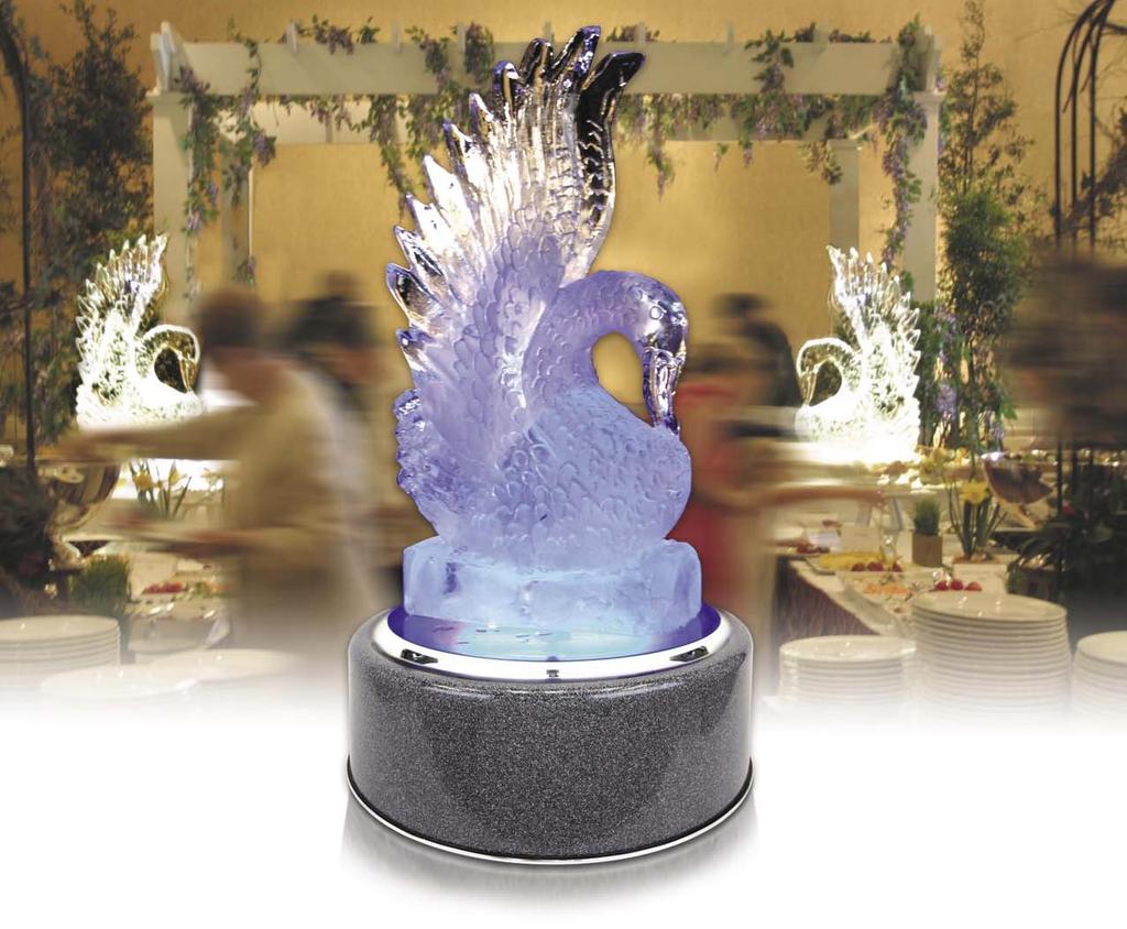 ICE Chefstone Rotating Lighted Ice Displays Chefstone rotating ice display Holds 500lb.