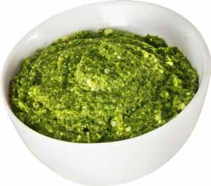 Pesto di Basilico Fresh Basil Pesto Made with the best selected basil leaves, very long-aged Grana Padano cheese and drizzled with a touch of the finest extra