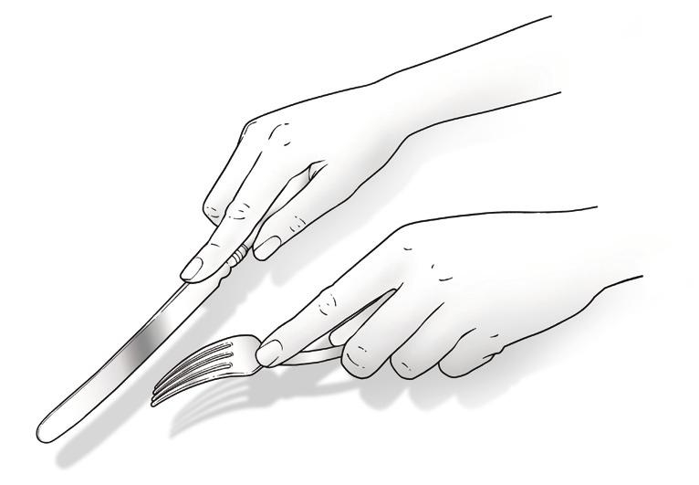 Handling the Utensils R L Cutting American and Continental Style R Eating American Style or Continental Style using