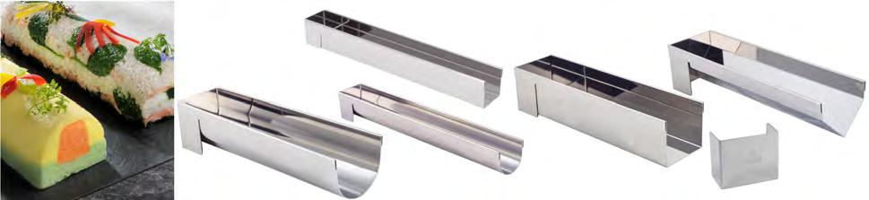 80 49,5 5,1 5 1,2 0,26 These stainless steel troughs are leakproof, robust, hygienic, and have an original shape.
