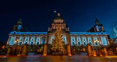 CHRISTMAS DAY GRAND LUNCH BUFFET Linen Hall Suite Seatings from 12:00pm 3pm Experience and unforgettable Christmas Day in the warmth of the Linen Hall Suite, overlooking Belfast City Hall.