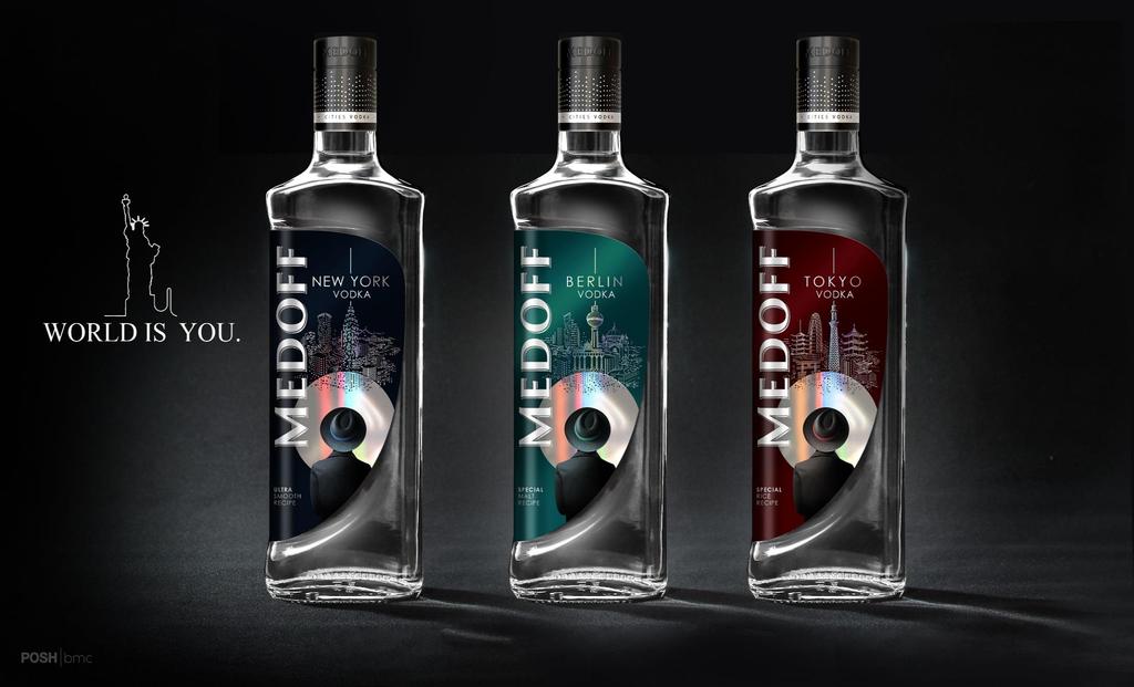 New vodka MEDOFF range CITIES EDITION