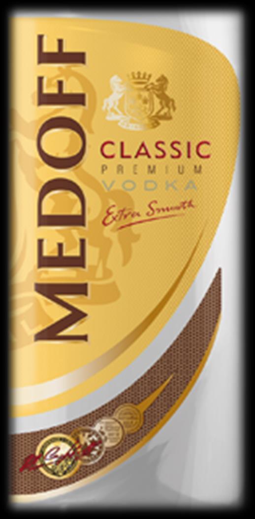 PREMIUM DESIGN AND THE PERFECT BOTTLE VOLUMETRIC LOGO Medoff logo is engraved using the special touch