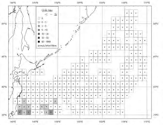 Bryde s whale (Balaenoptera edeni) Density Index (whales/100n.