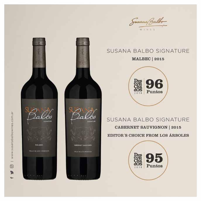 SUSANA BALBO WINES RECEIVES SCORES OF 95+ FOR 11 WINES IN DESCORCHADOS 2018 GUIDE November 8, 2017 Susana Balbo Wines achieved outstanding results in the latest annual guide from Descorchados, one of