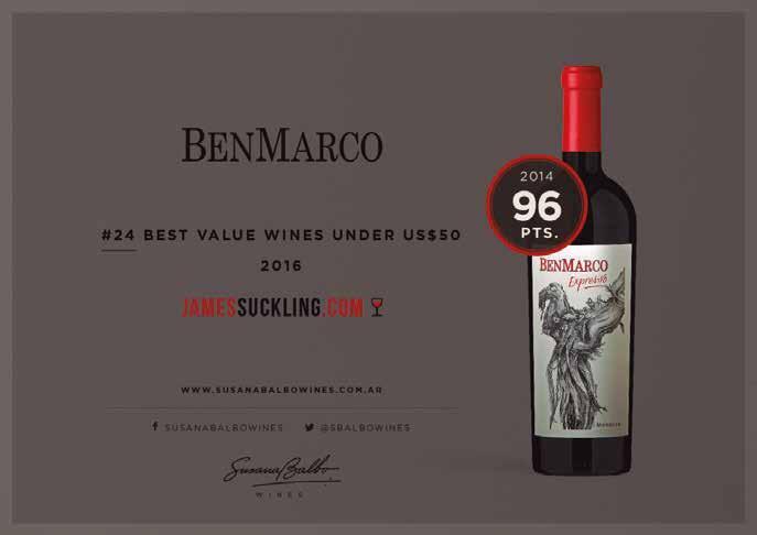BENMARCO EXPRESIVO 2014 - # 24 THE 50 BEST VALUE WINES UNDER $50 IN 2016 - JAMES SUCKLING December 2016, http://www.jamessuckling.