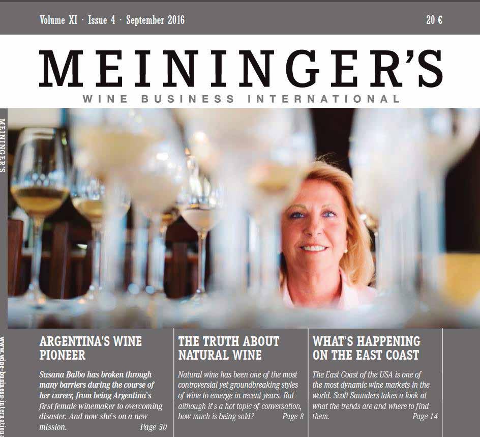 MEININGER S FRONT COVER ARGENTINA S WINE PIONEER September, 2016, https://www.meininger.