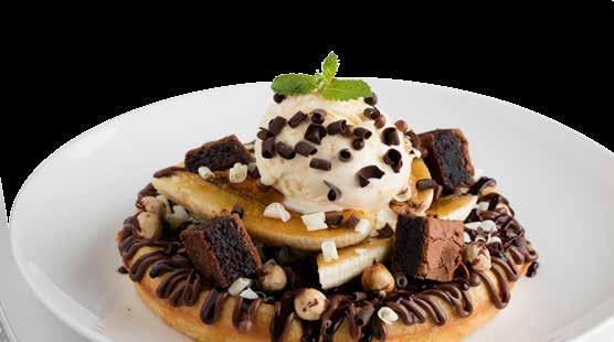 PANCAKES Nutella, Marshmallow, Chocolate The Sugar Factory Red Velvet 45 Fluffy pancake, white chocolate