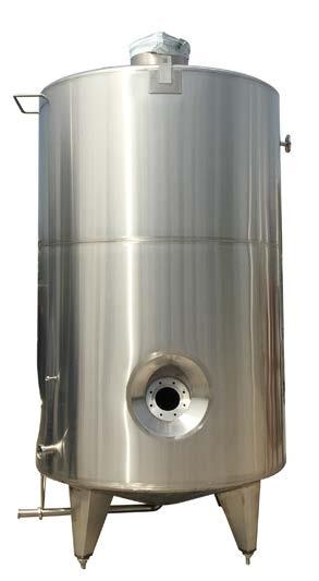 Multi-purpose wine tank, particularly used for mixing liquid before bottling, can also be used for fermenting,storage,buffering.