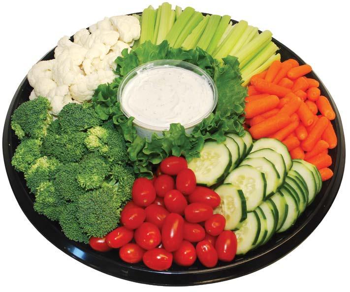 99 Delicatessen Fresh Vegetable Platter 15-20 $25.99 Tastefully arranged, hand selected fresh celery, baby carrots, broccoli, caulifl ower, 20-30 $42.