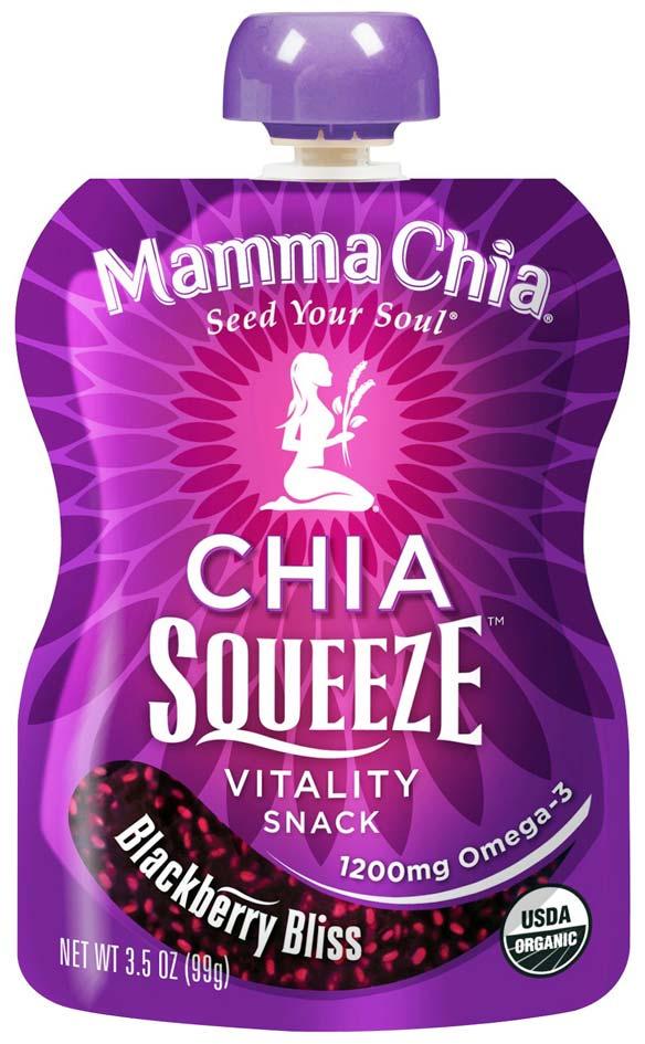 Mamma Chia Squeeze Vitality Snack: Blackberry Bliss Mamma Chia Canada Energy & Sports Drinks Event Date: Mar 2013 Price: US 13.90 EURO 9.