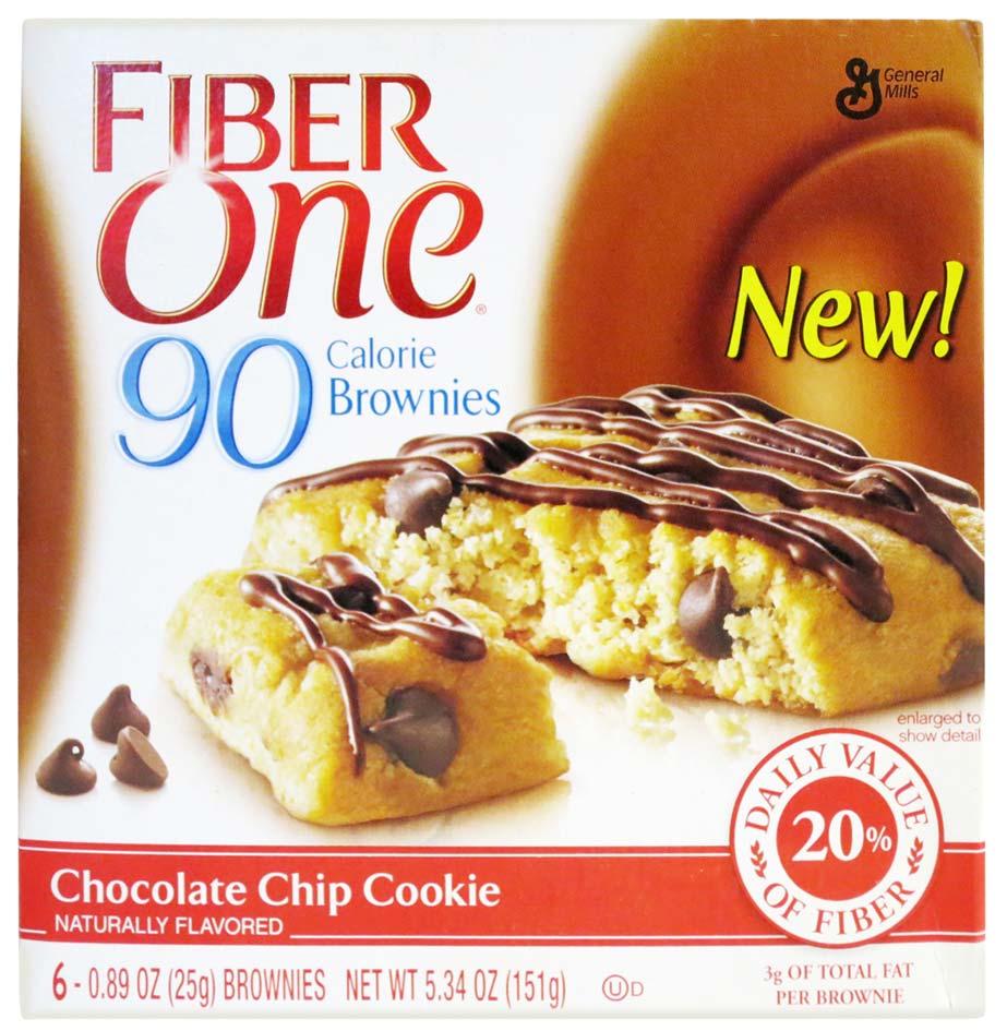 Fiber One Brownies Chocolate Chip Cookie General Mills Cakes - Pastries & Sweet Goods Event Date: Mar 2013 Price: US 3.69 EURO 2.
