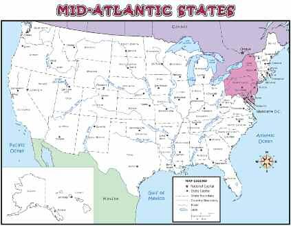 MID-ATLANTIC STATES New York, Pennsylvania, New Jersey, Delaware, Maryland, and Washington, D.C. In this LIFEPAC you will study the Mid-Atlantic region of the United States.
