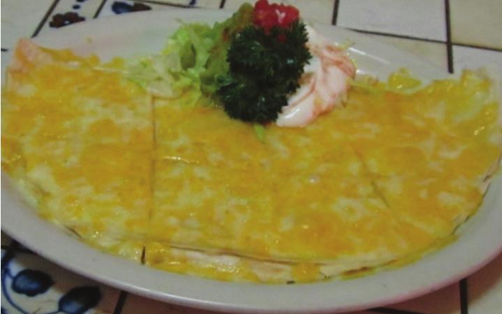 95 Cheese and Ortega Chile Dip Melted cheese with ortega chiles, with ranchera sauce... 9.