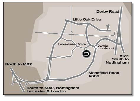 uk for further details Travelling to Dakota Dakota is located just 2 minutes drive from Junction 27 on the M1 Motorway on Sherwood Business Park.
