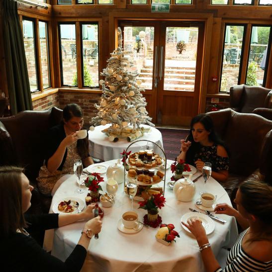 desserts including: Pies, cakes, torts and ice cream with all the toppings Throughout December, Old Thorns will be serving traditional afternoon tea with a festive twist. Lunch: One course 12.
