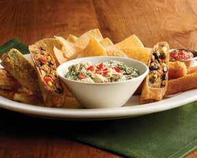 Served with ranch dipping sauce 9.99 Spinach Artichoke Dip Blended with 4 cheeses and slow baked. Served with crisp tortilla chips 9.