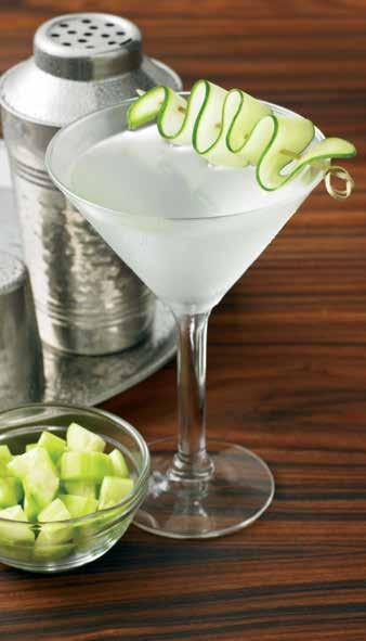 95 Cucumber Martini A refreshing, clean mix of fresh cucumbers and house-made cucumber infused syrup with Absolut Citron Vodka. RM 37.