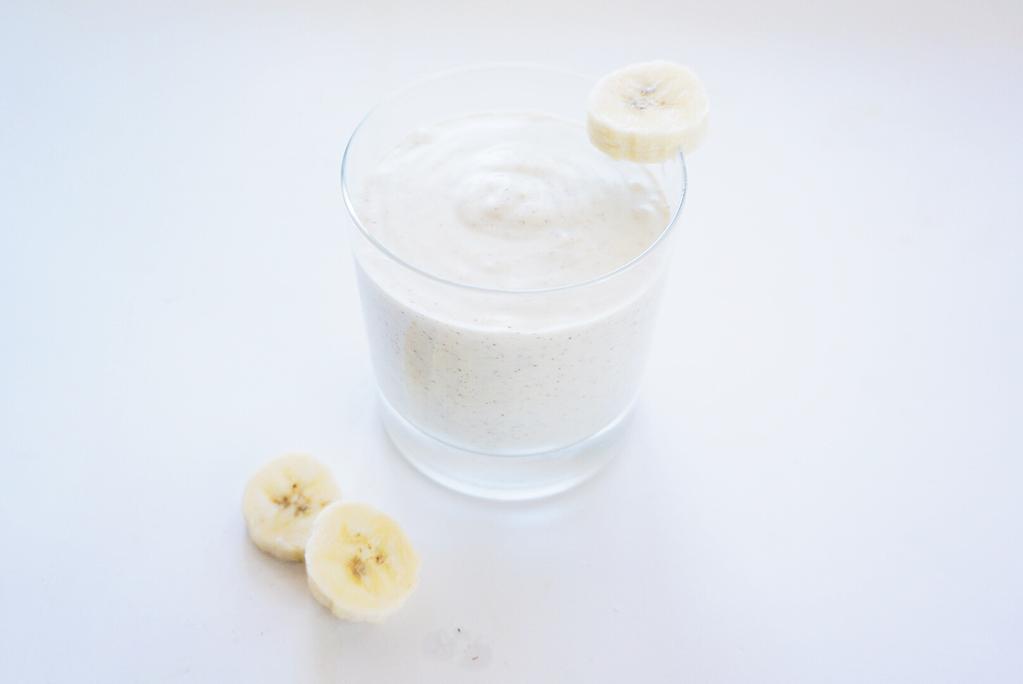Chia Banana Smoothie Day 5 Ingredients 1 container coconut yogurt 1/4 cup chia seeds 1 banana 1 and 1/2 cup almond