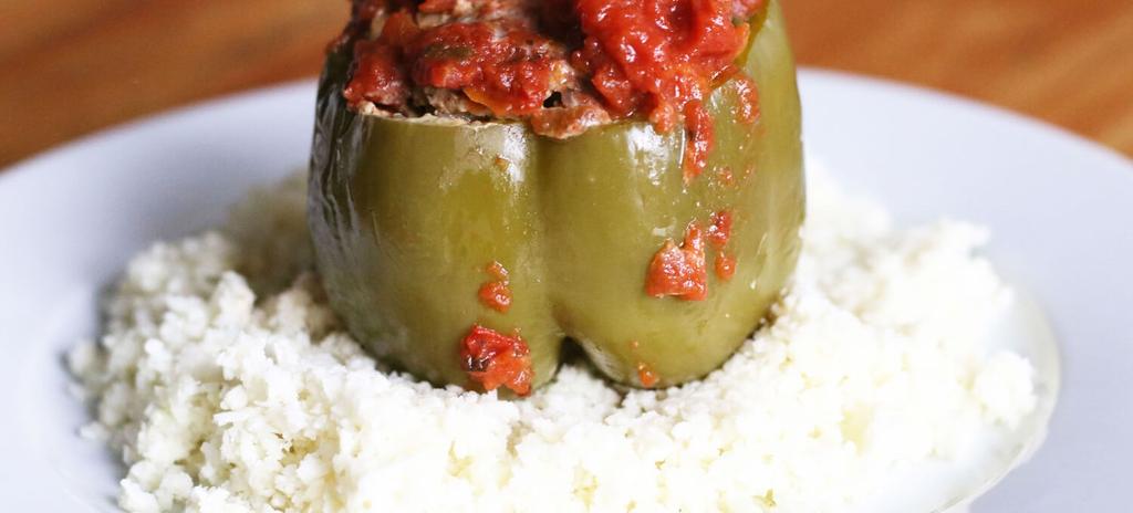 Crock Pot Stuffed Bell Peppers #dinner #paleo #lunch #glutenfree #nutfree #appetizer #crockpot #dairyfree 15 ingredients 4 hours 1. Slice the tops off the peppers and carve out the seeds. Set aside.