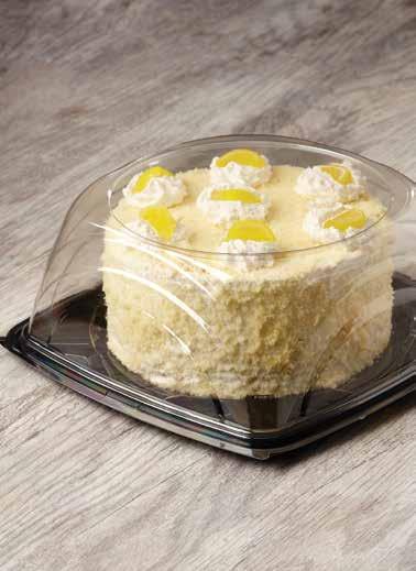 10 PET Pie Container sku# KP1010 120/cs Party Pies Large hinged pie container for carry-out catering pies Temperature tested PET designed to withstand cracking when frozen Durable, rigid rim prevents