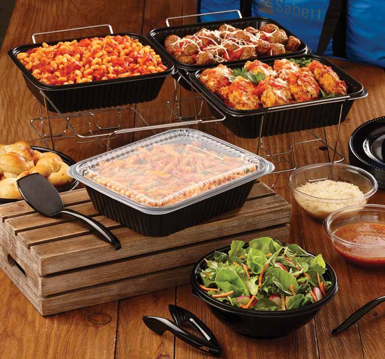 Build your own party platters and food stations are easy ways for operators to add customizable dining experiences for hot food to their catering menu through packaging.