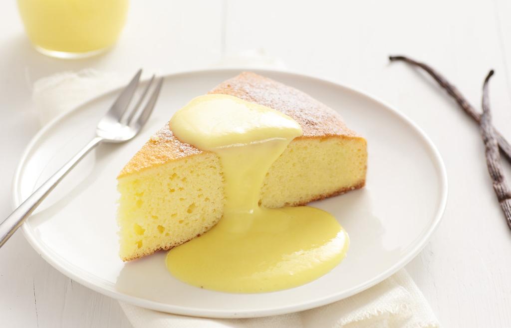 SPONGE CAKE CAKES & PASTRIES 250g sugar, 3 eggs, 250g wheat flour, 15g baking powder, 75g butter or margarine, 150ml cold water, baking paper. using a mixer, whisk the eggs and sugar for 5-6 minutes.